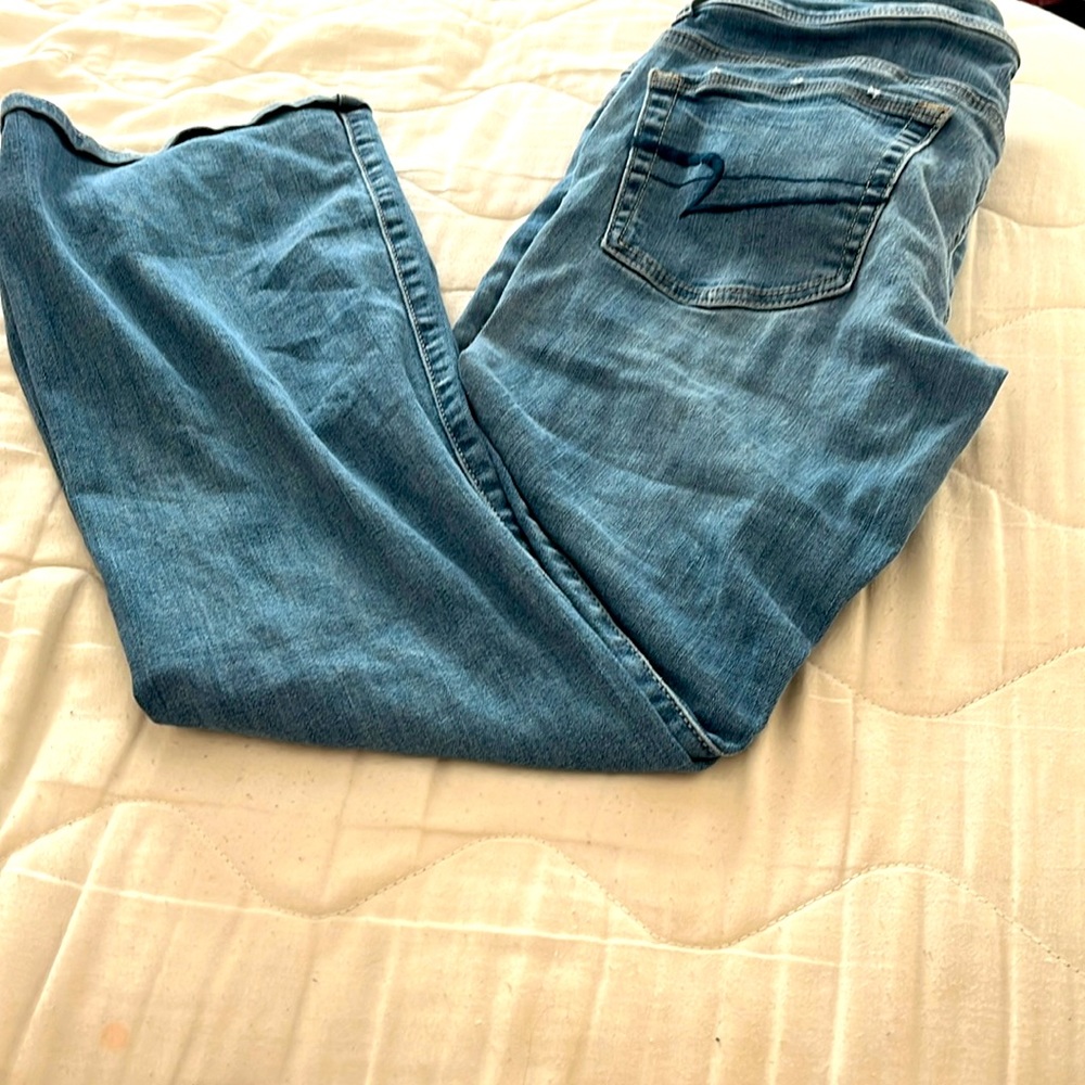 Blue boot cut jeans